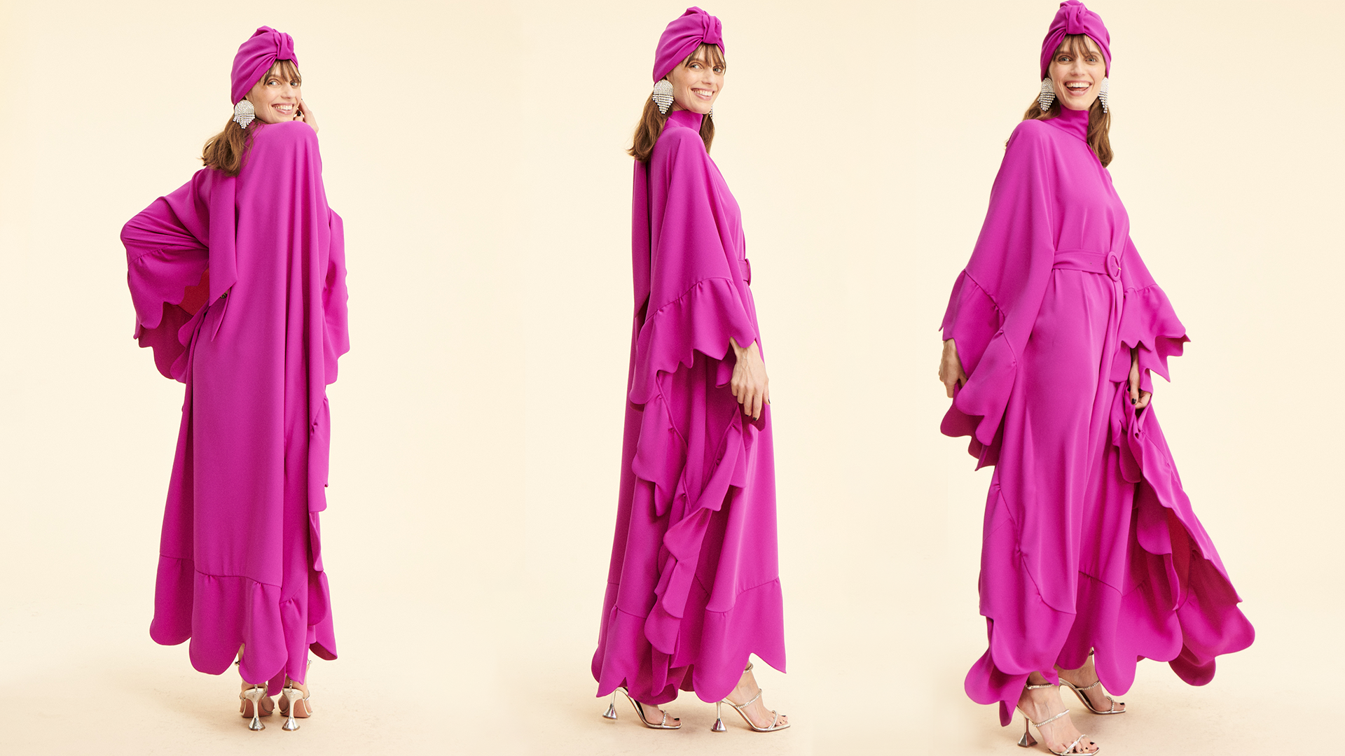 Gloria Azalea Dress by SAAHN in vibrant pink with elegant design