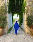 SAAHN Blue Ostrich Kaftan in Elegant Design