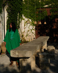 Elegant Ostrich emerald Green Kaftan displayed by SAAHN